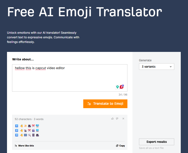 Переводчик Ahrefs Emoji