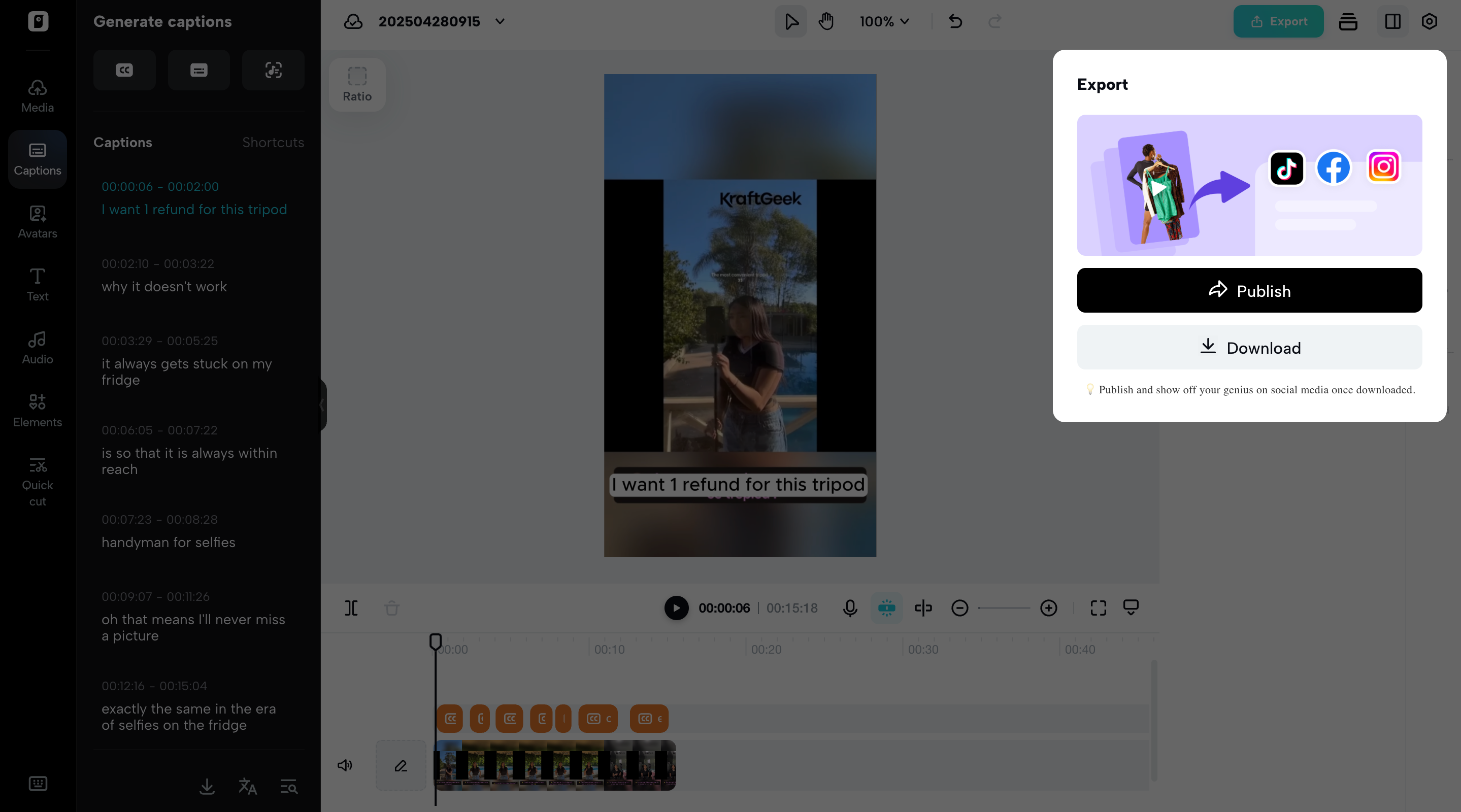 Export your video