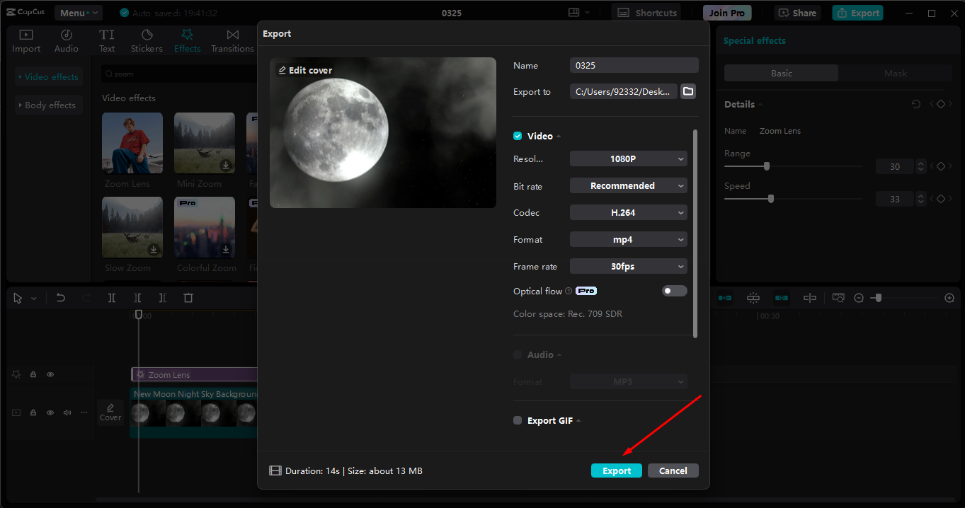 Exportieren von Videos in hoher Qualität aus dem CapCut Desktop-Video-Editor