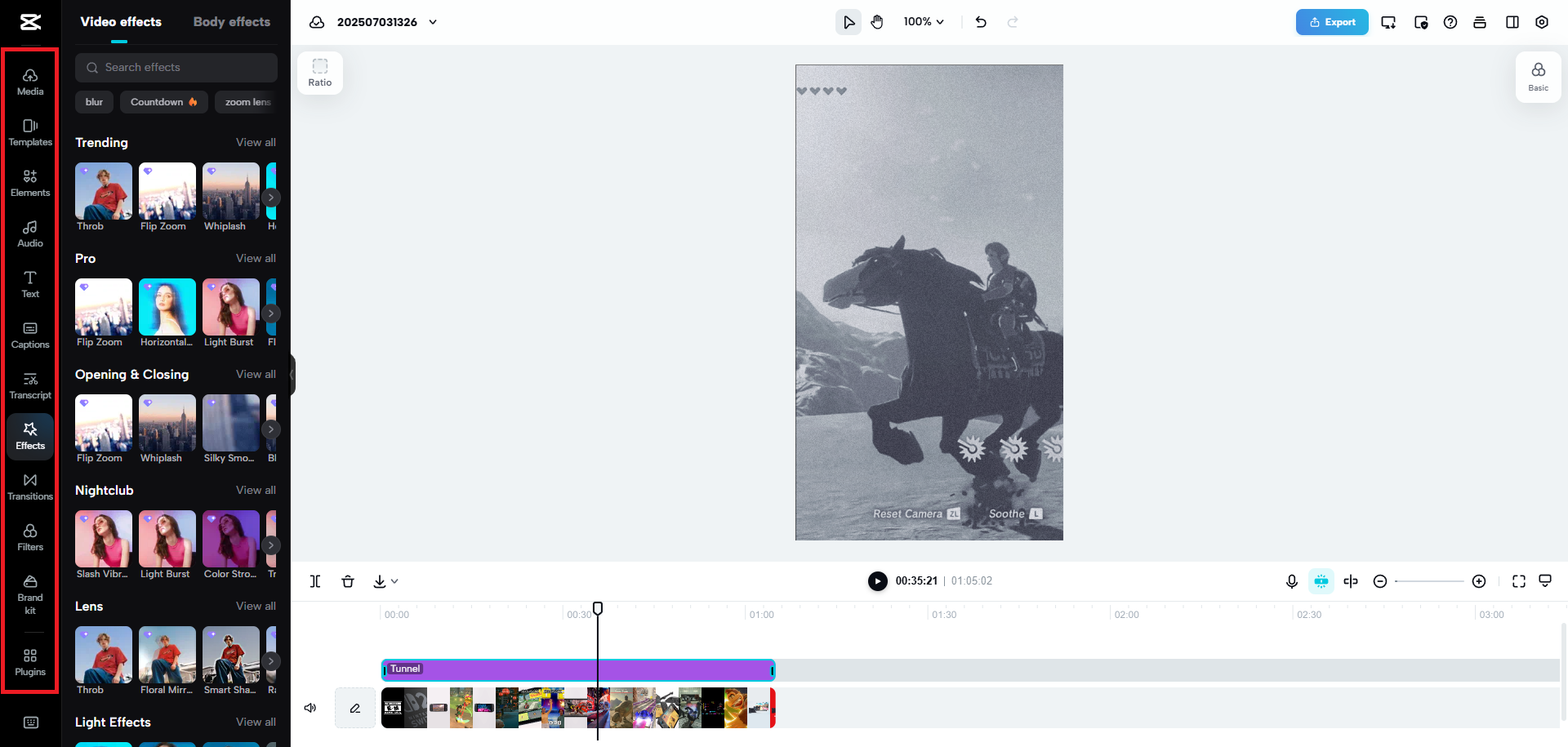 テキスト、キャプション、エフェクトなどを使って動画をカスタマイズしてください。
