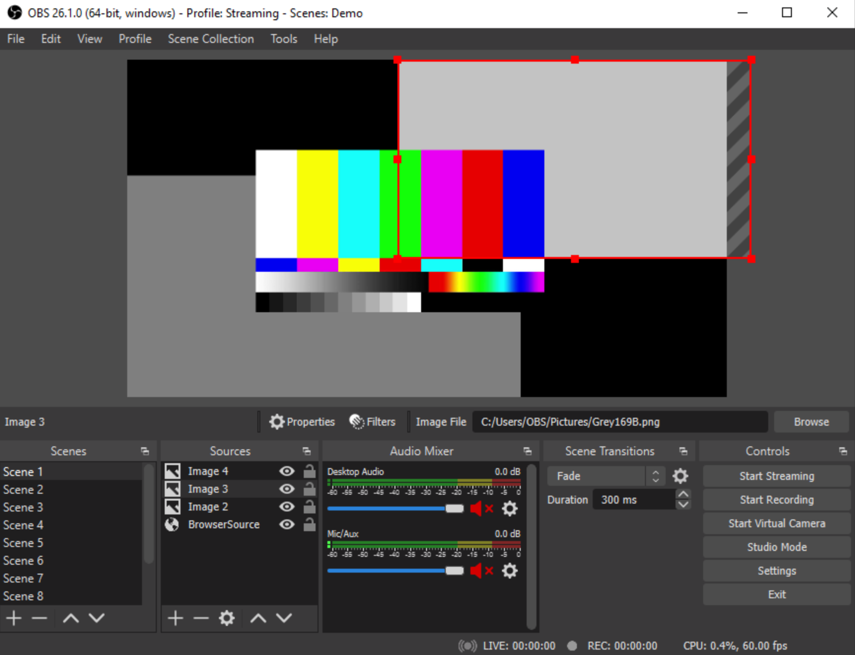 Interfaz de OBS Studio: aplicación de grabación de video efectiva para computadoras portátiles disponible para descarga gratuita