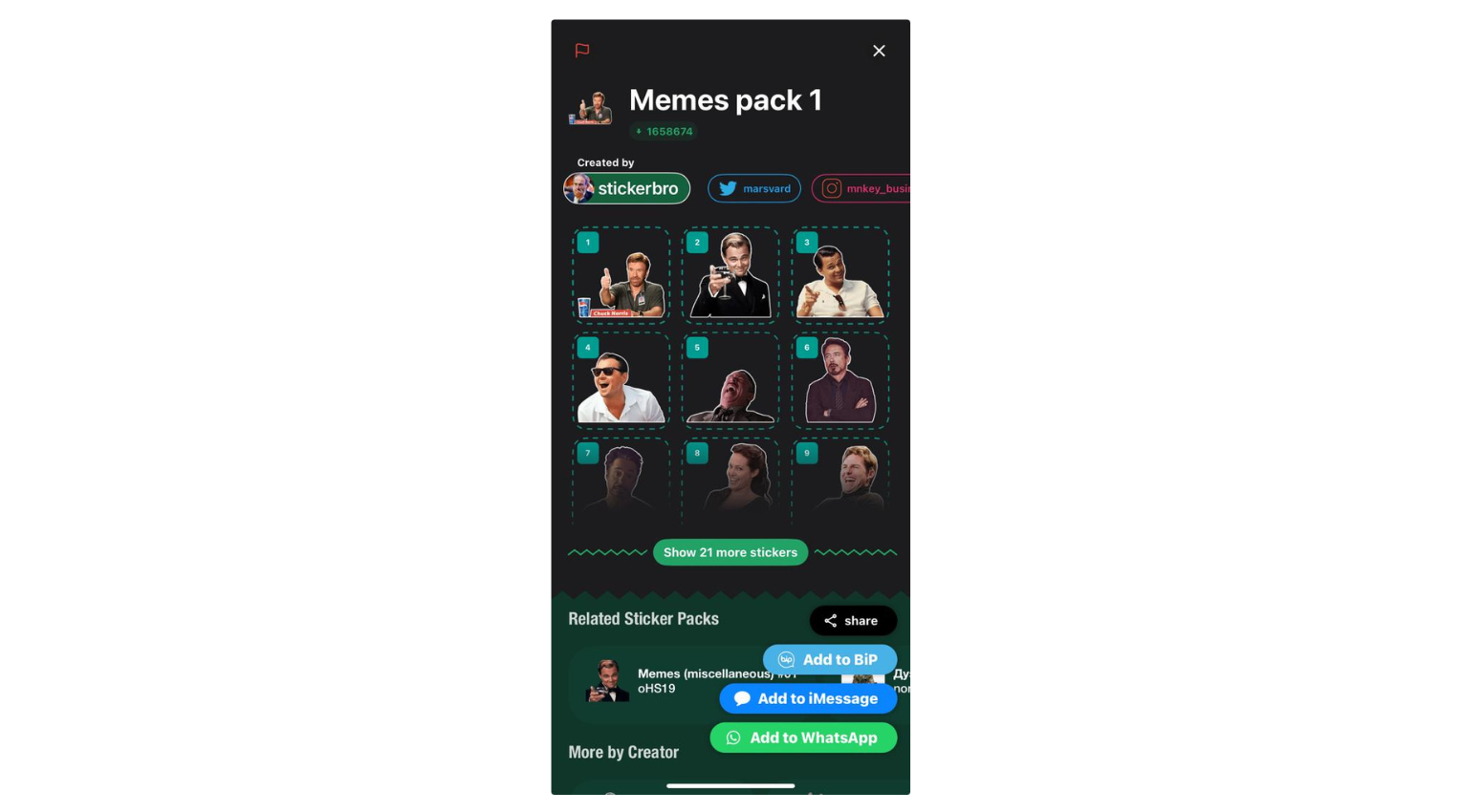 stickers grappig voor WhatsApp