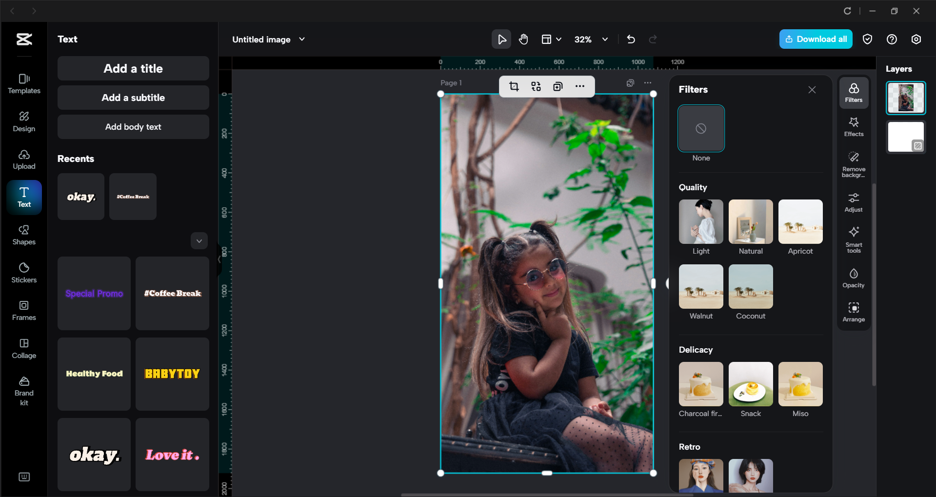 Interface of the CapCut desktop video editor - an efficient tool to edit images on PC