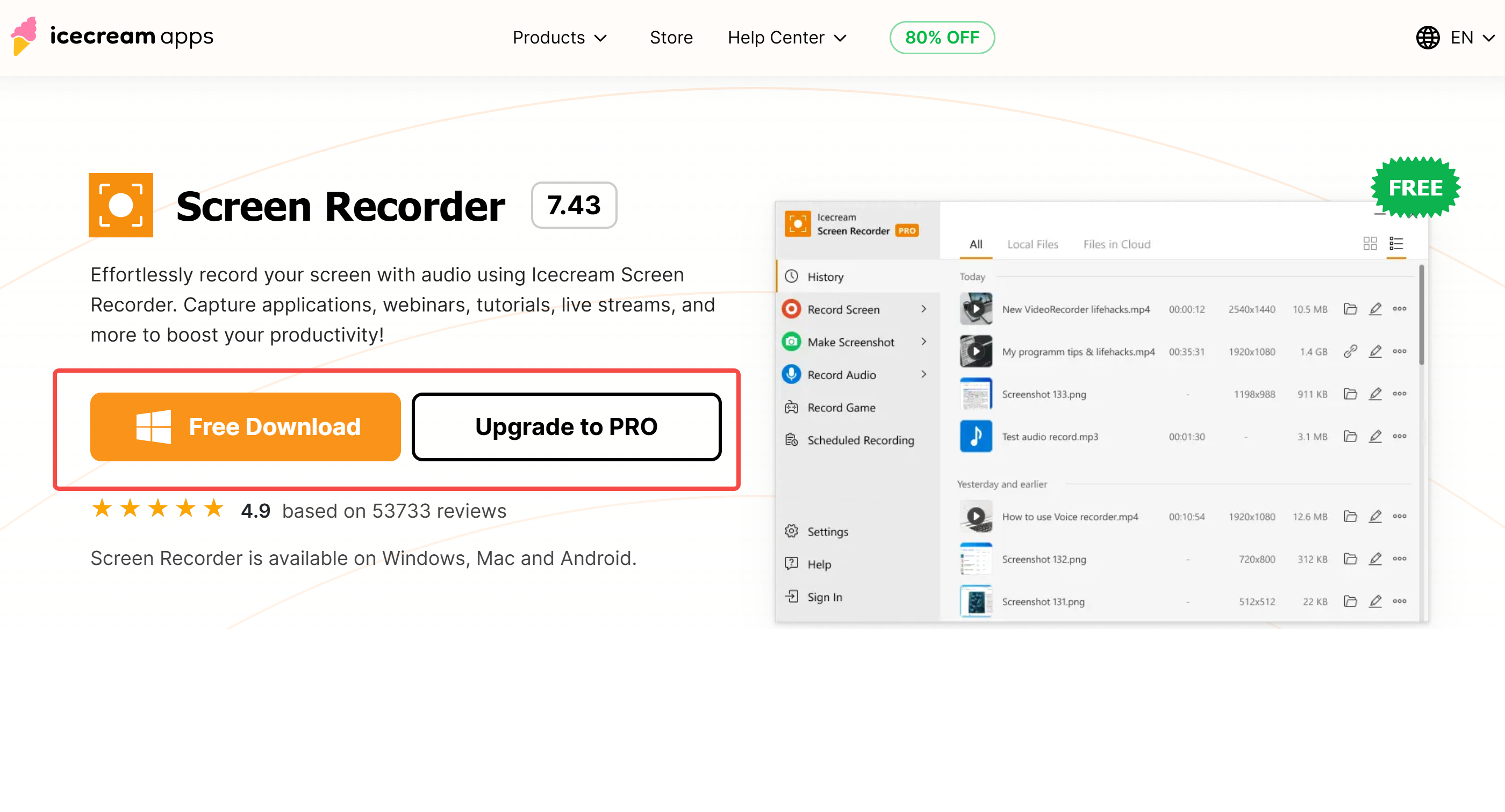 So laden Sie Icecream Screen Recorder herunter
