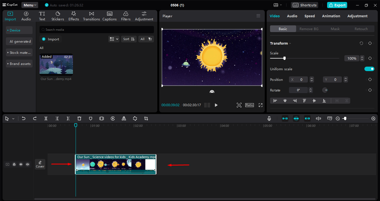 Edit video