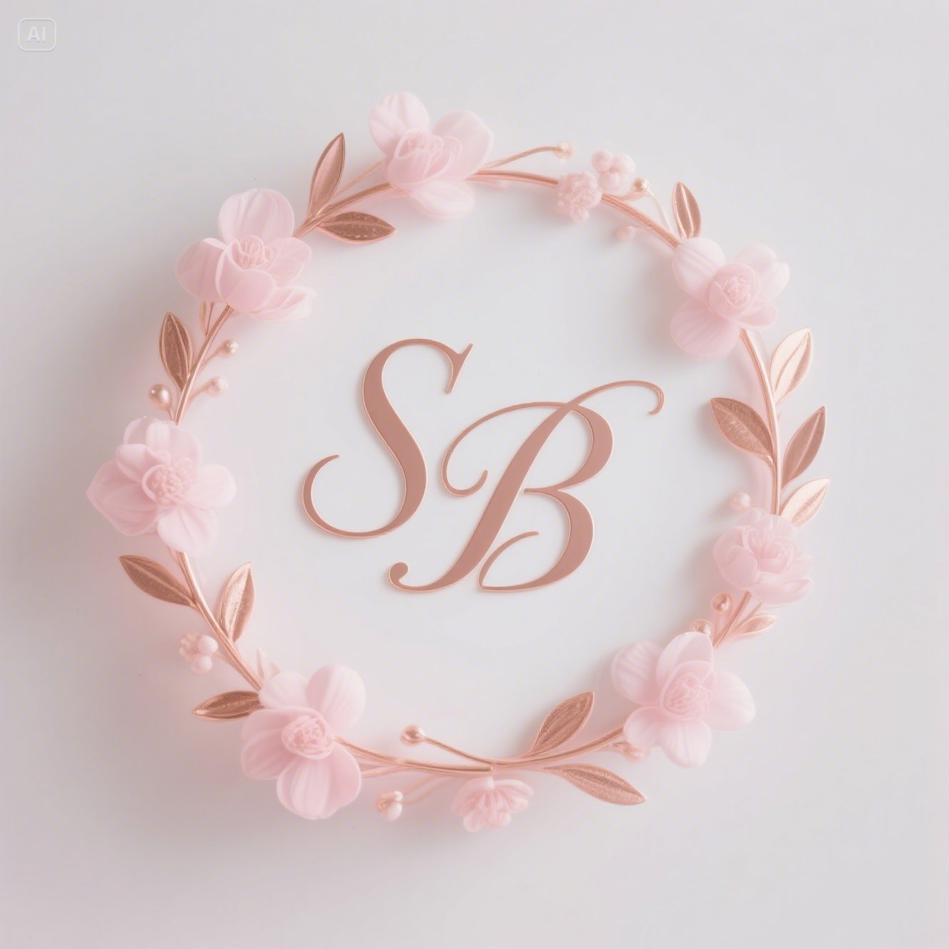 Feminine monogram for a beauty business