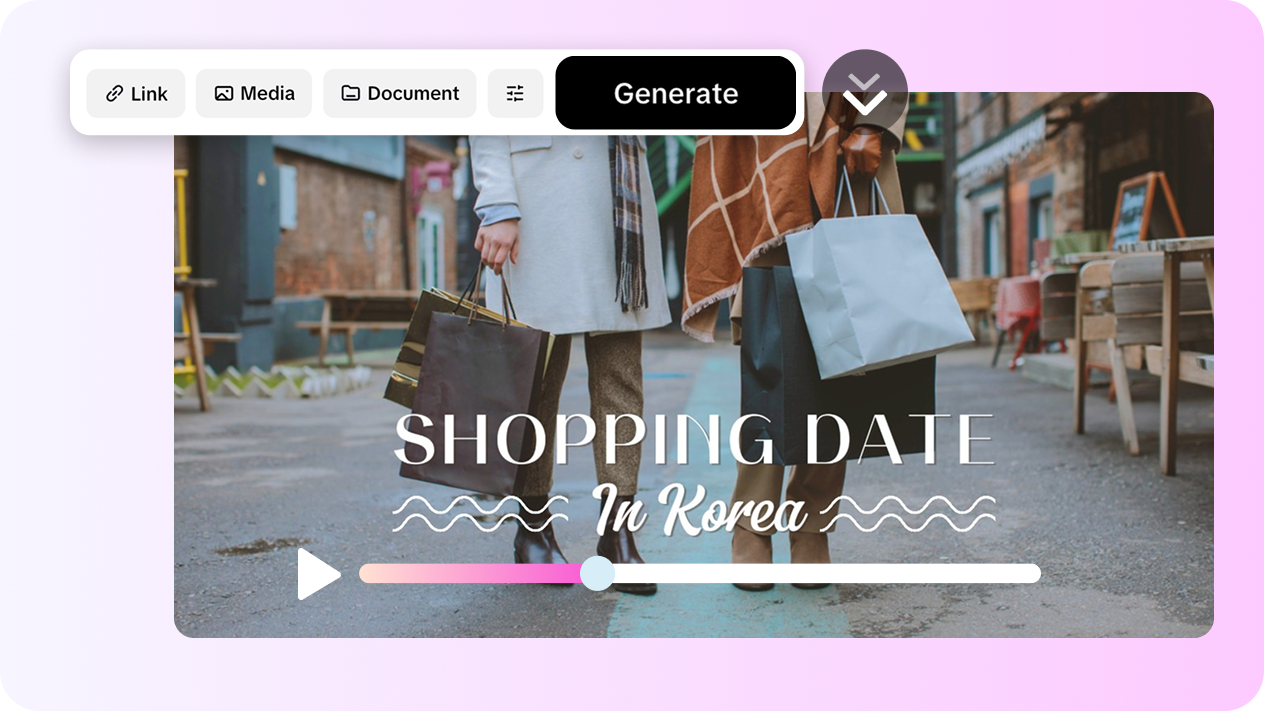 Turn product links into videos