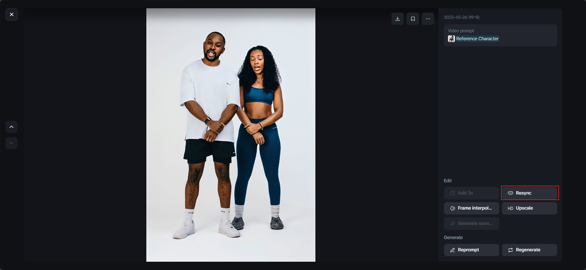 image of two people talking