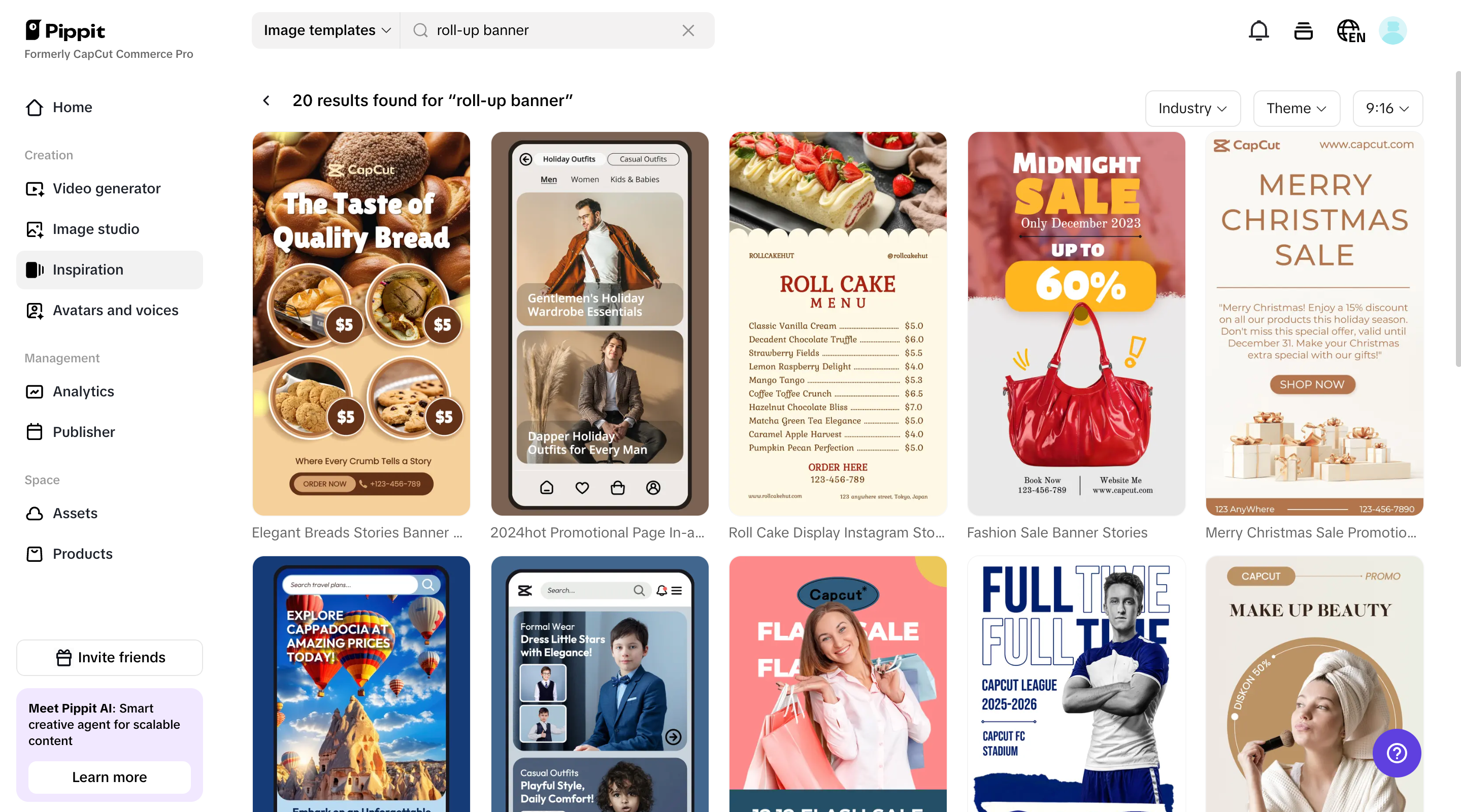 Sign up and access Pippit