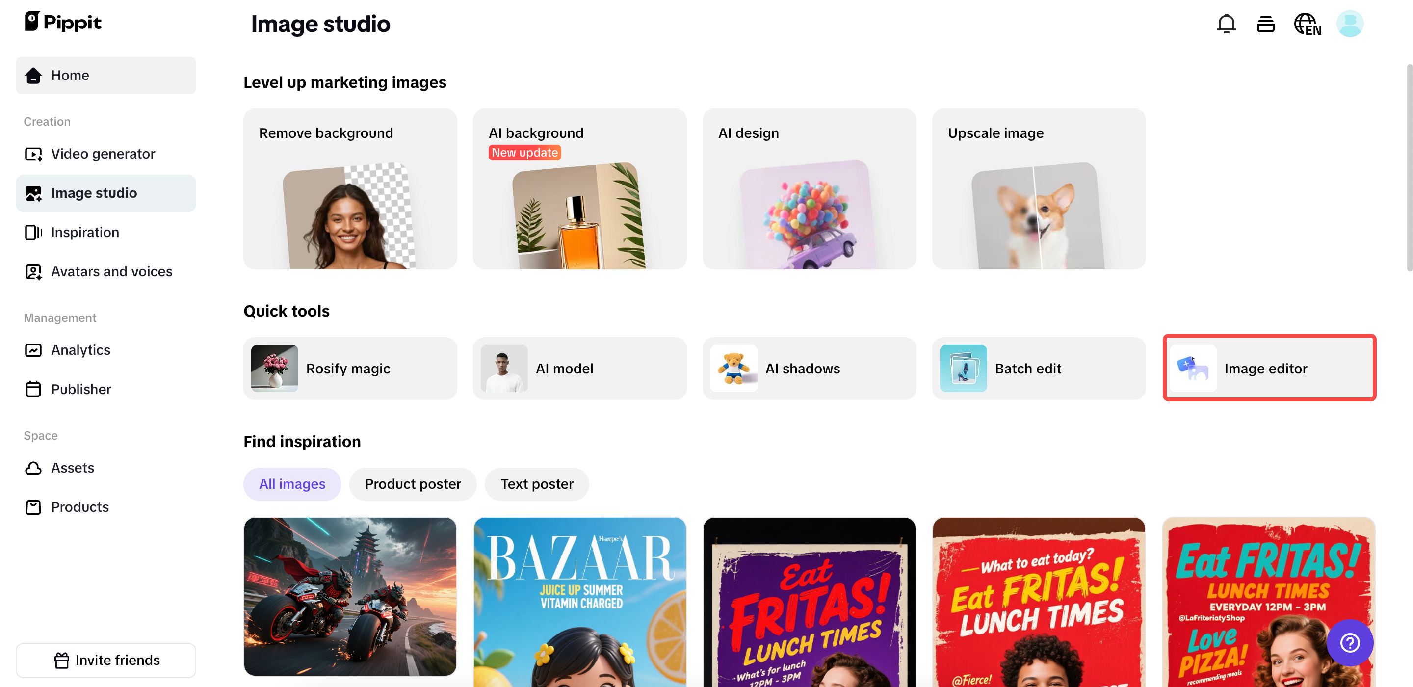 Open the image editor