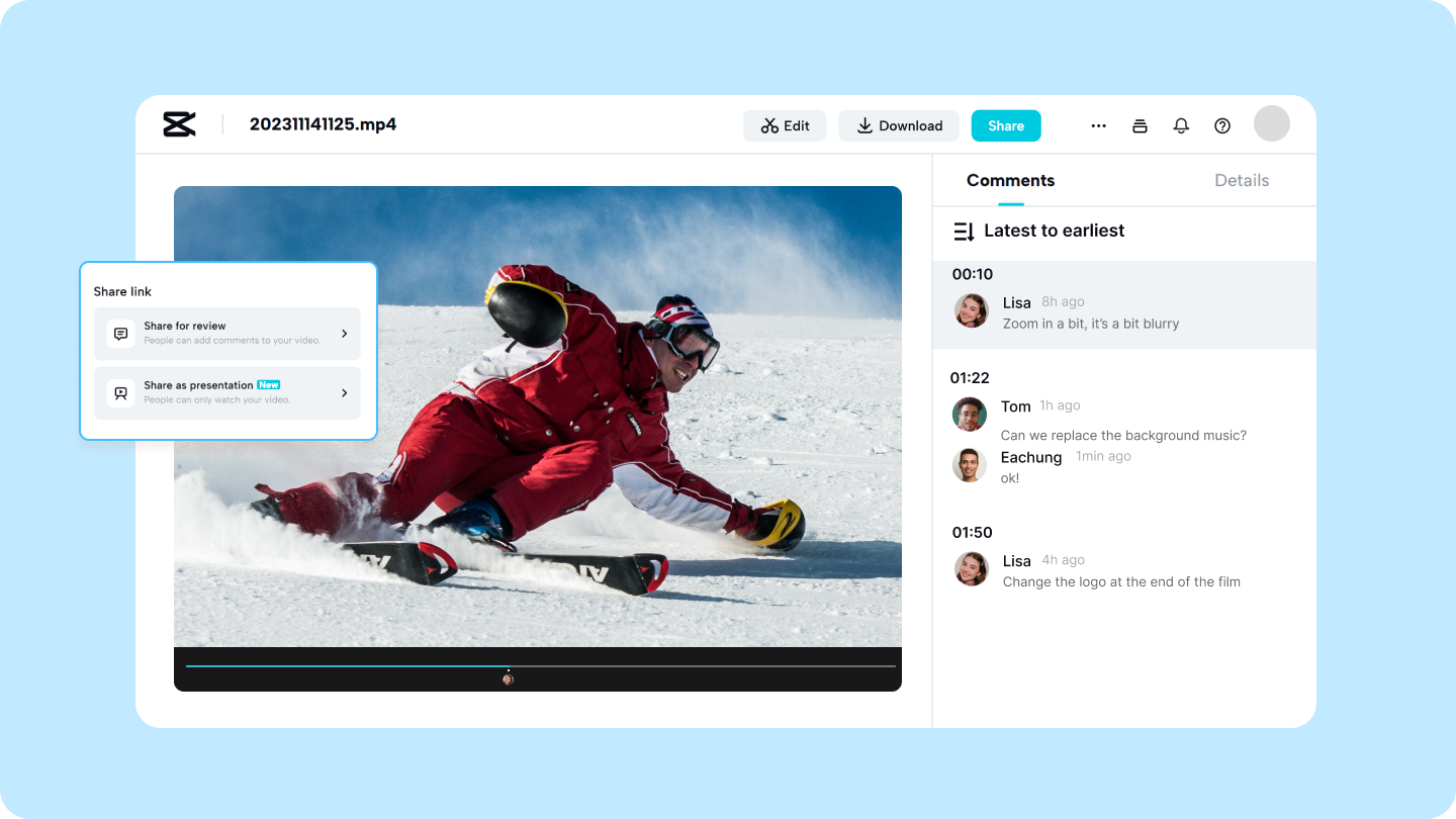 Collaborate on CapCut