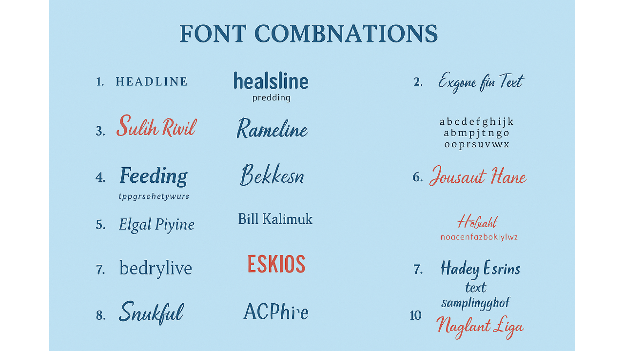 Font combinations