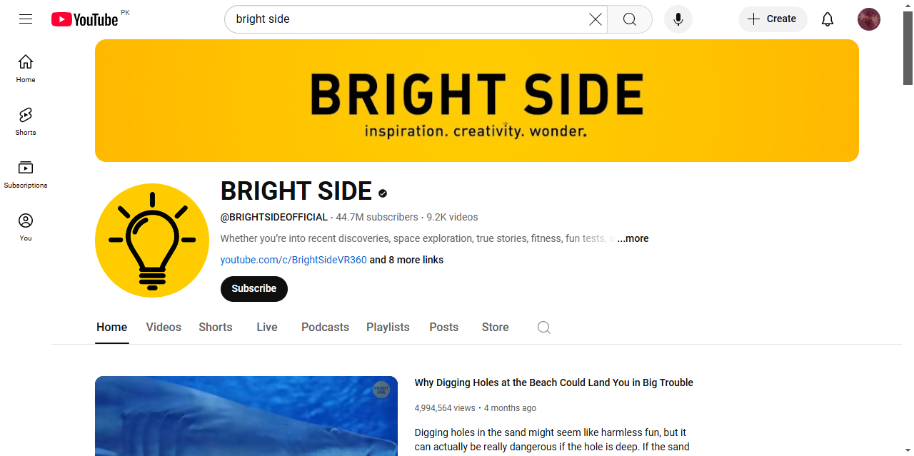 BRIGHT SIDE YouTube channel