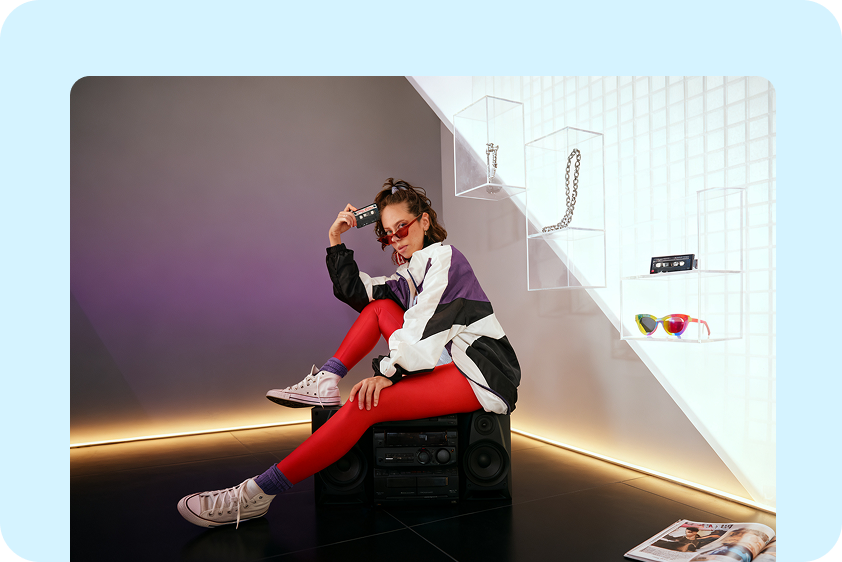 Generator latar belakang gambar AI dalam CapCut untuk lookbook mode