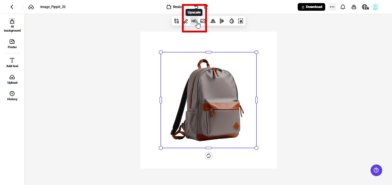 Pippit image upscaler