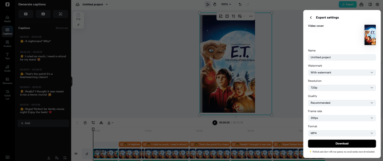 Export your video