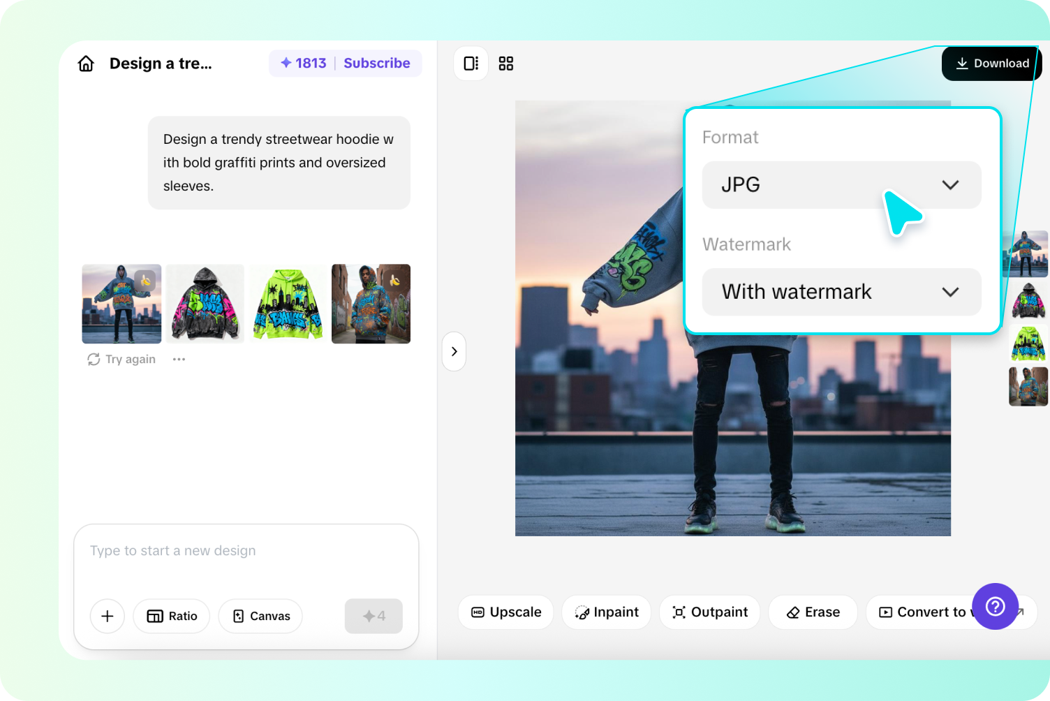 Exporting clothing designs from Pippit