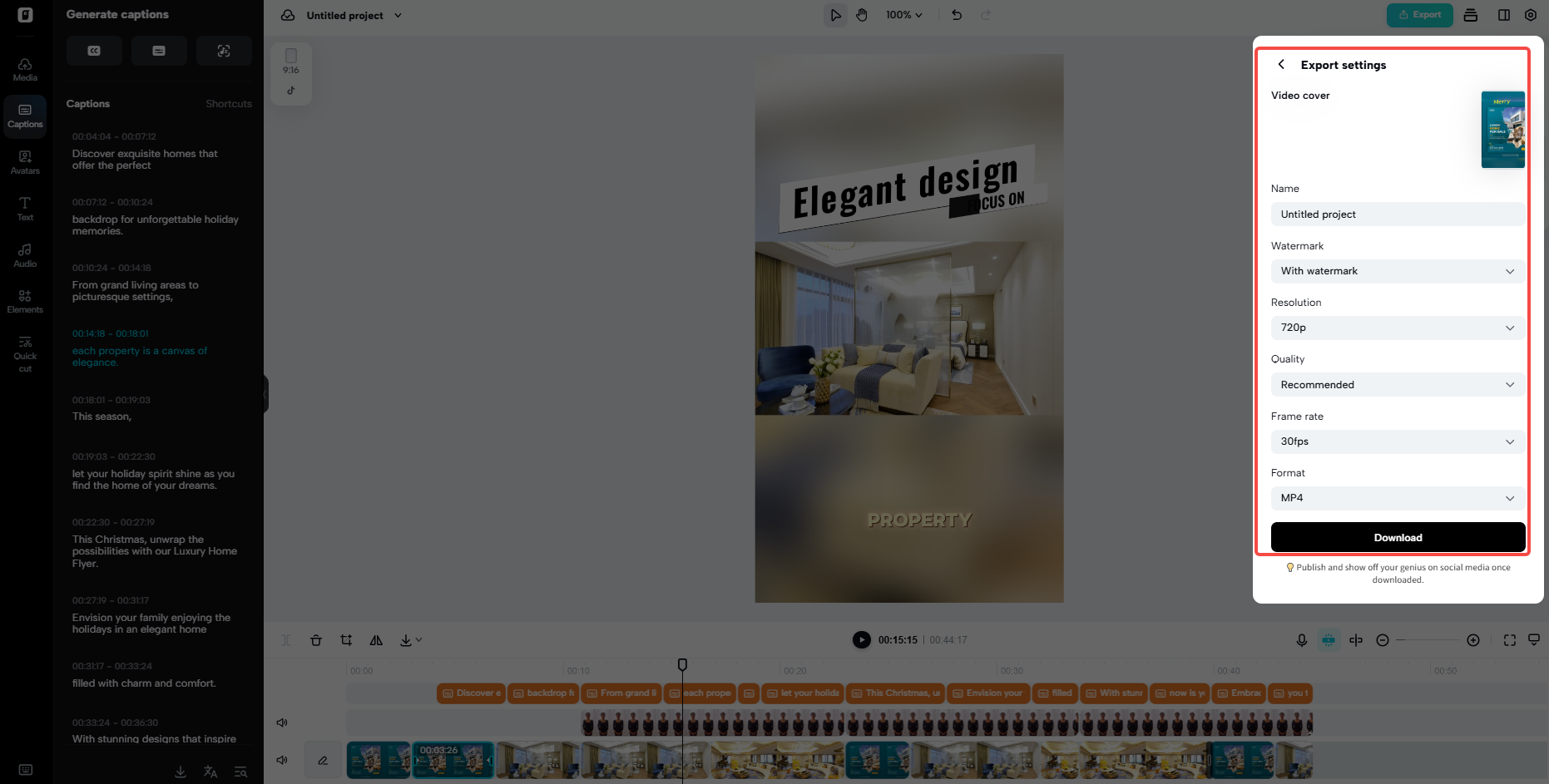 Export your video