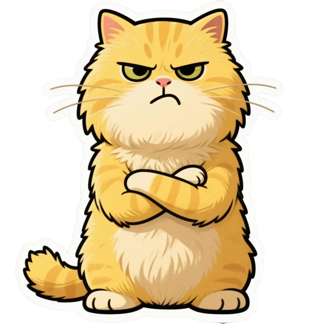 Kostenloser Katzen-Meme-Aufkleber WhatsApp