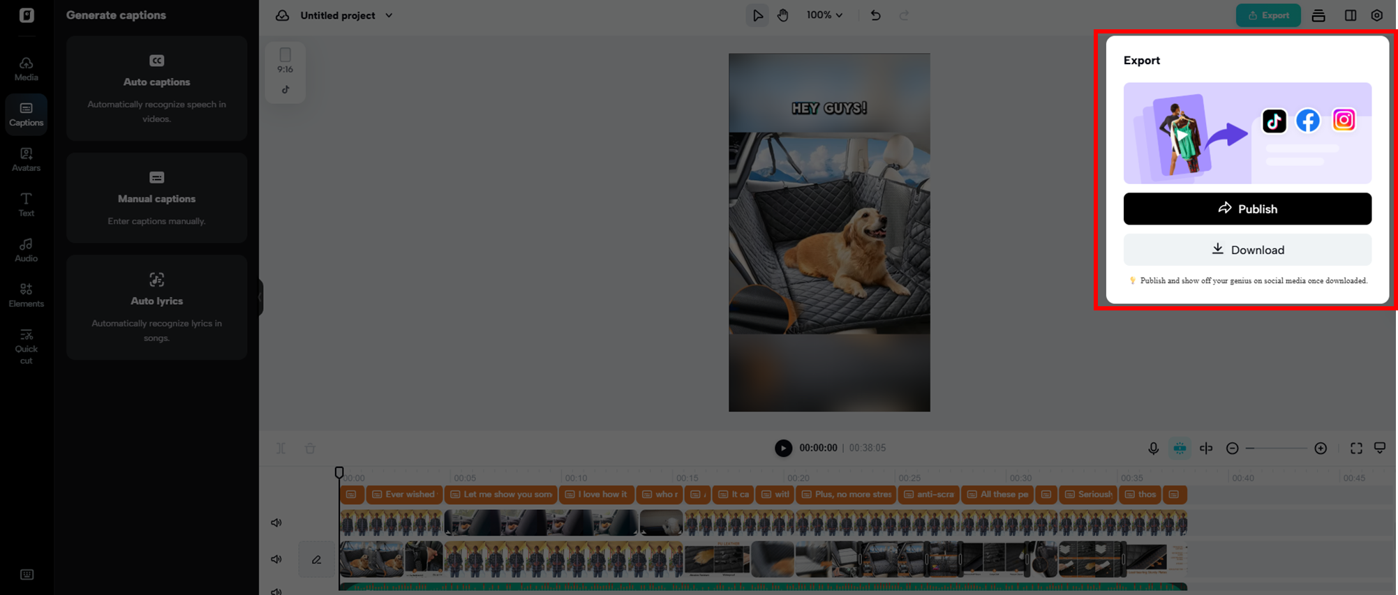 Export your video