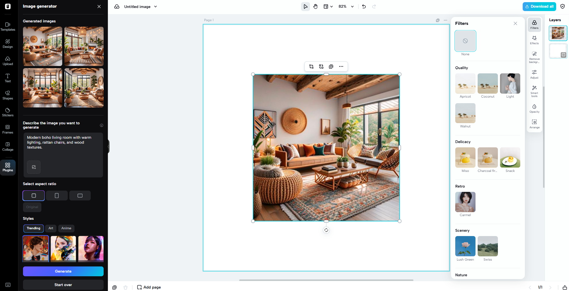 Feature-packed image editing workspace