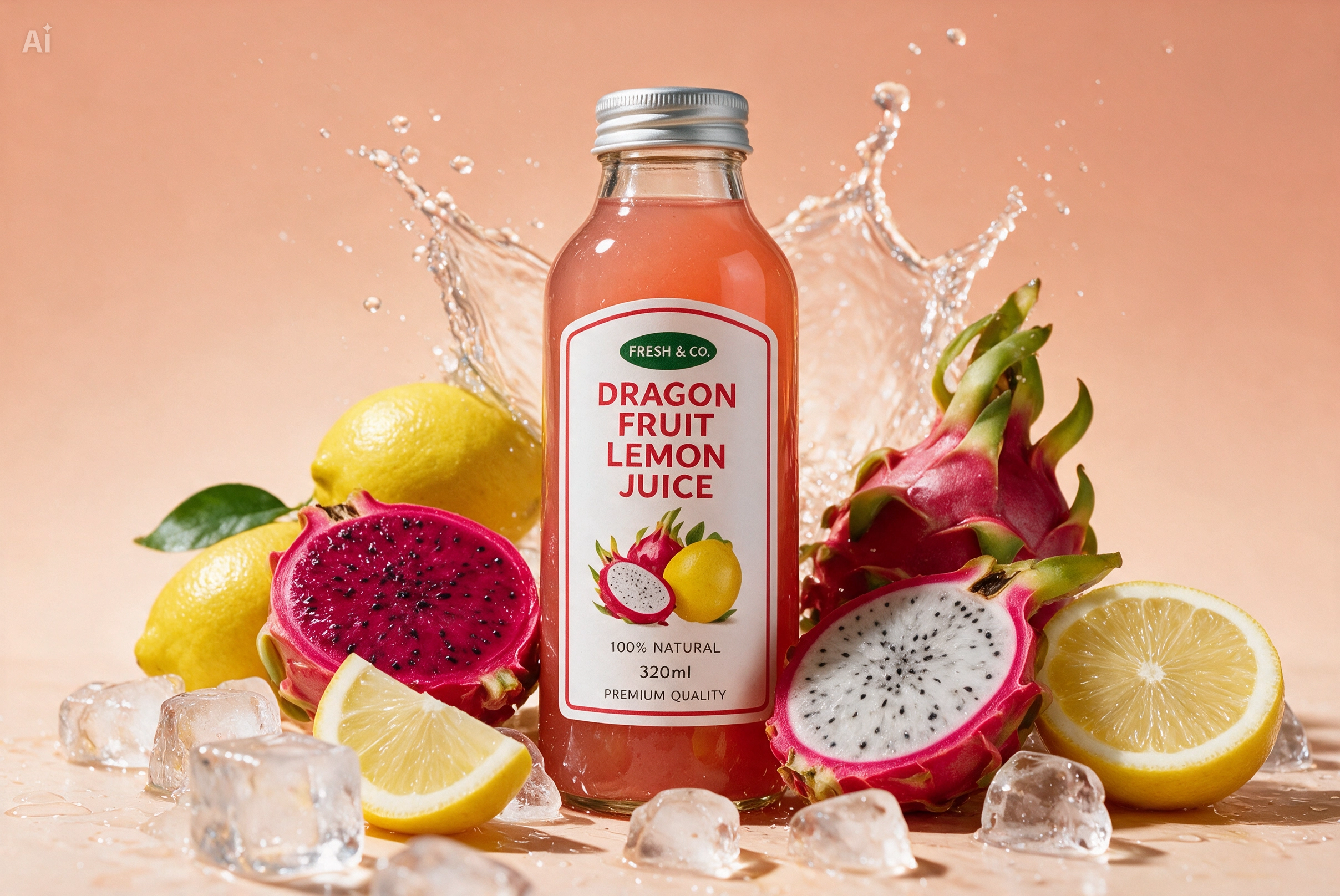 Seedance poster: Batch generation - dragon fruit juice batch ad