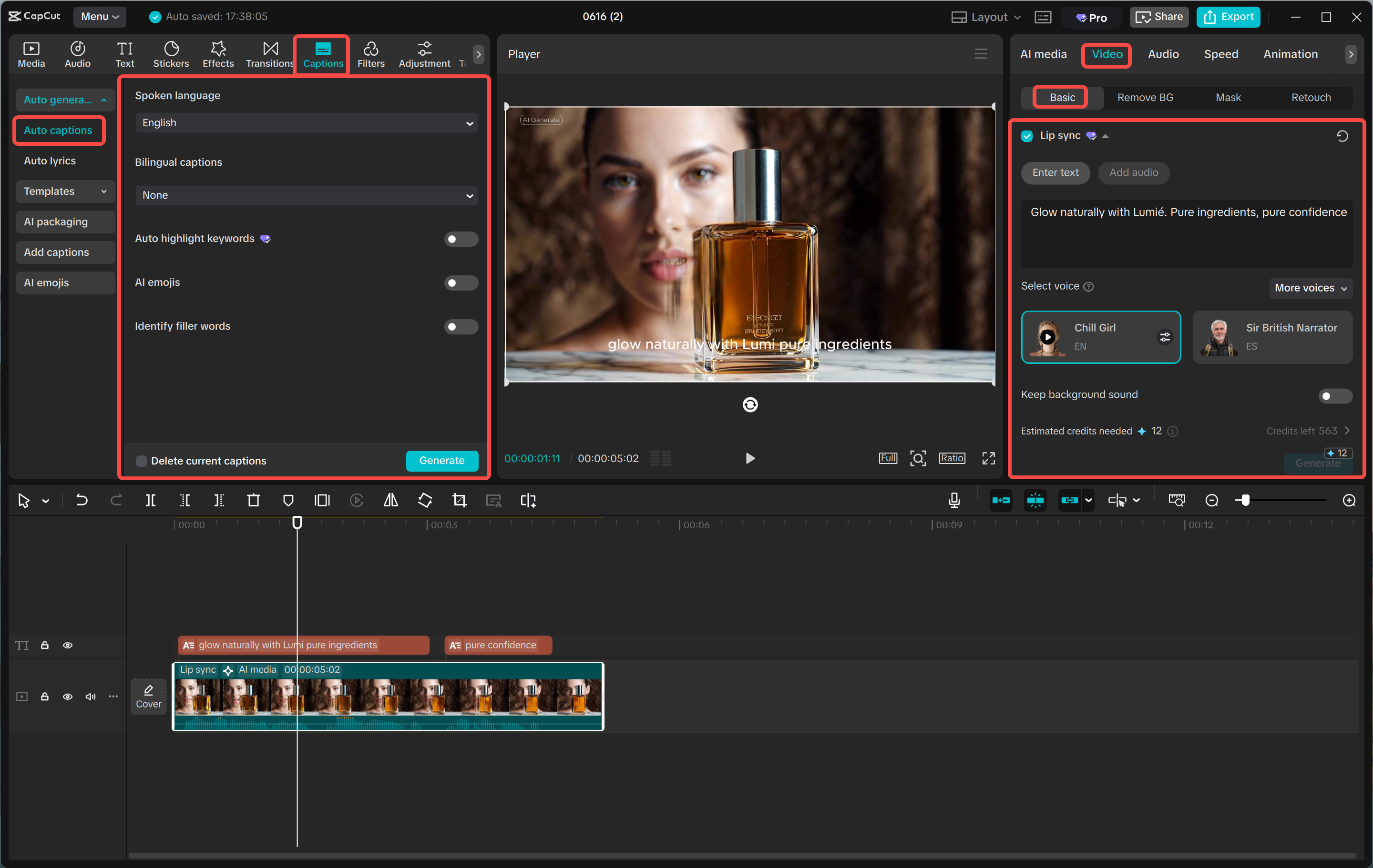 Edite o vídeo