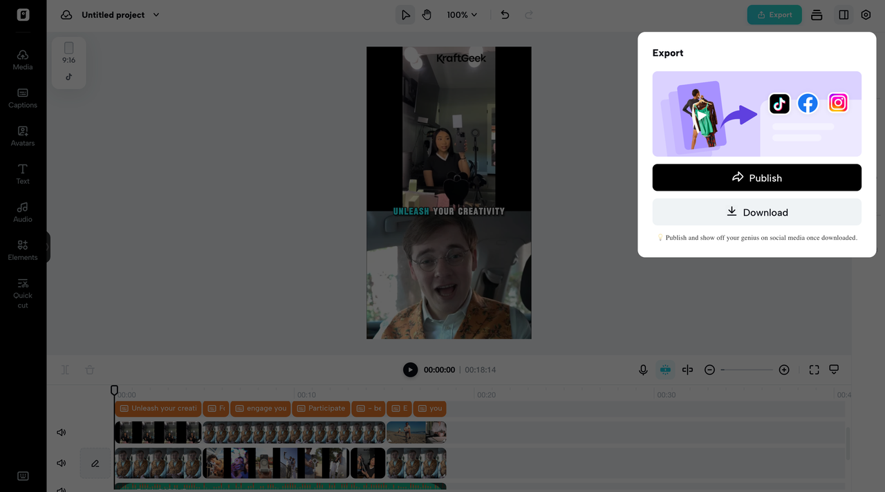 Export and share