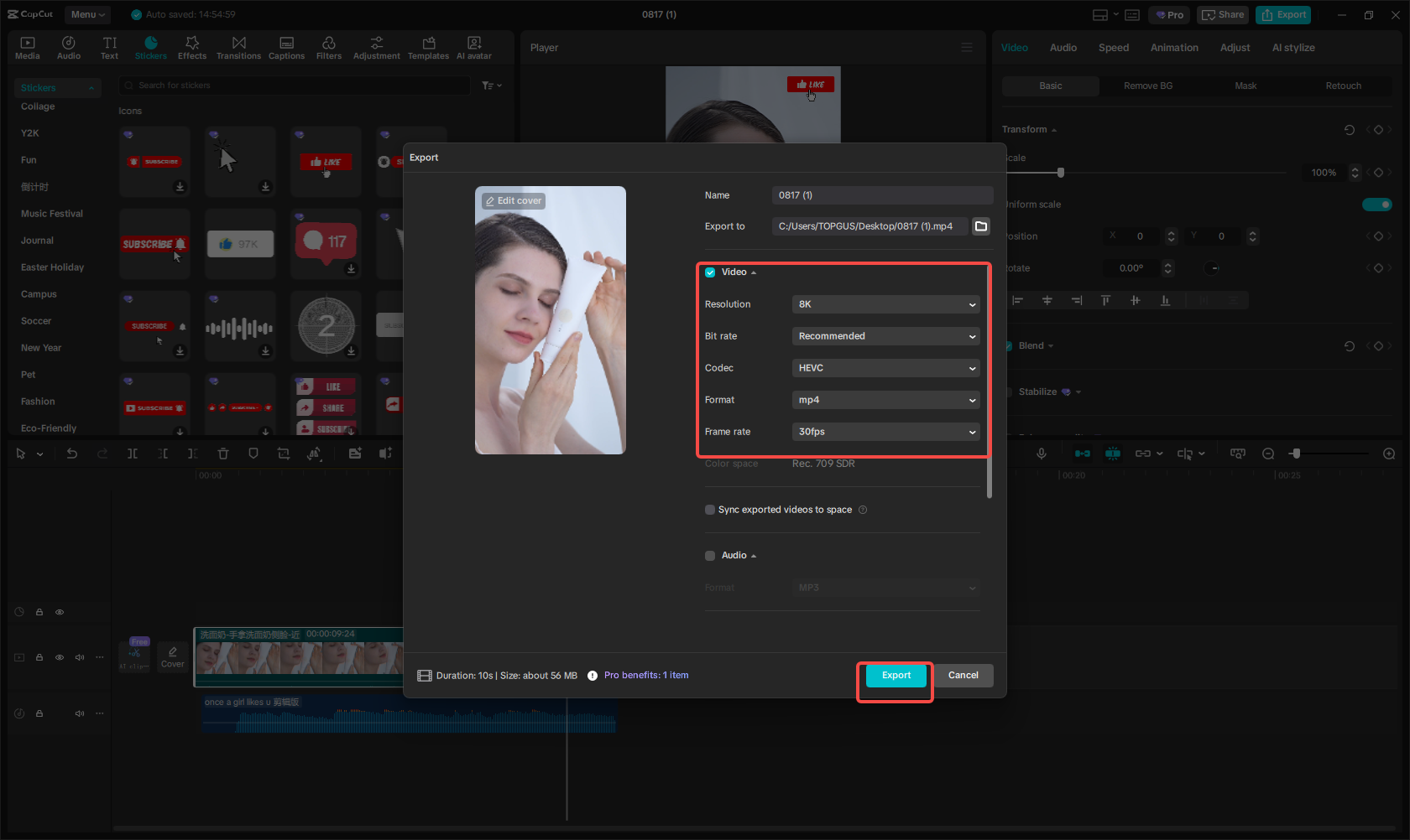 Vie Facebookin mainosvideo