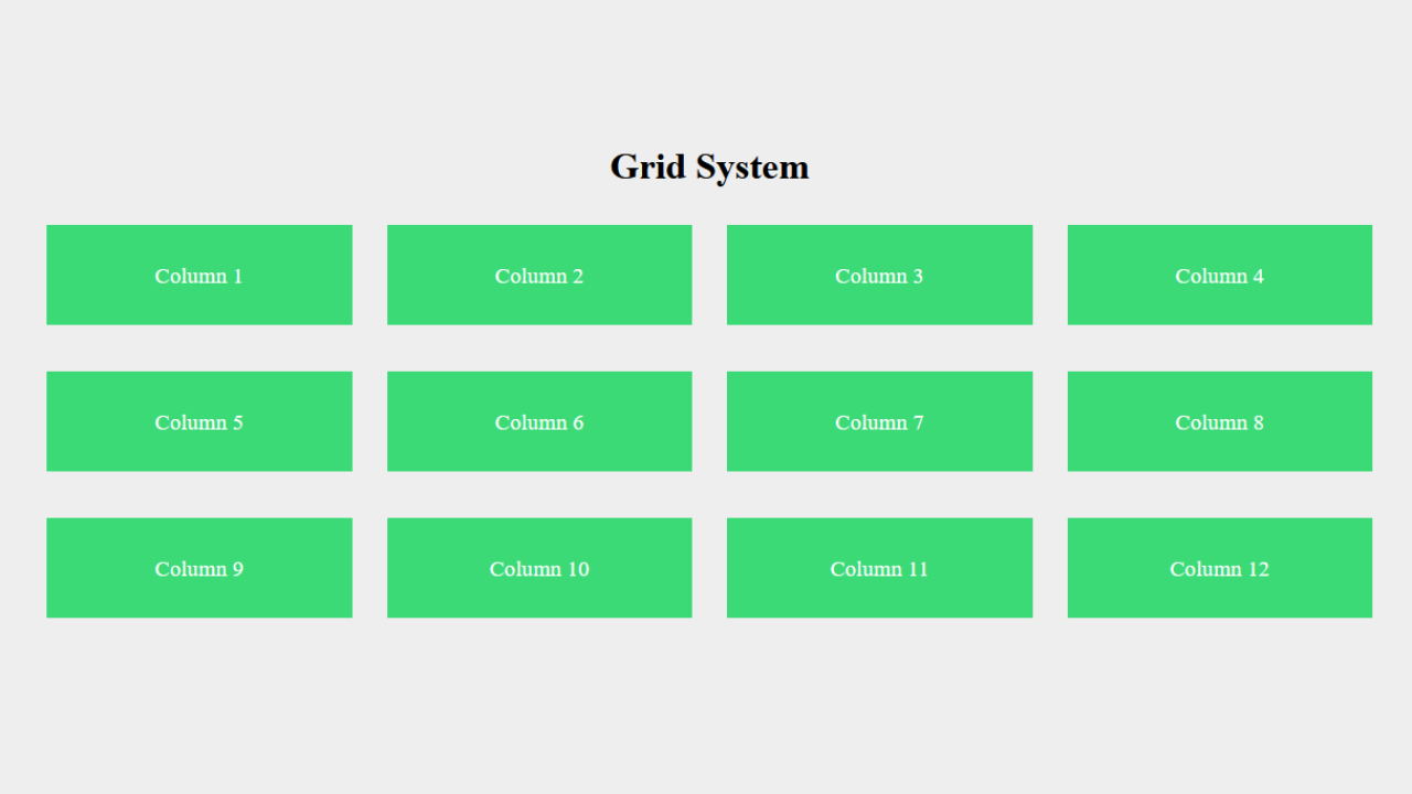 Grid systems & columns