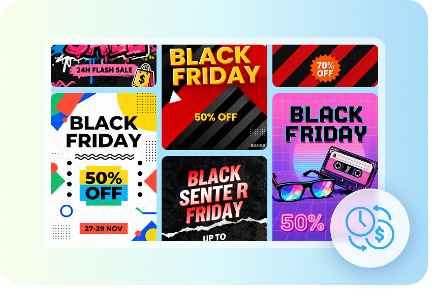 CapCut AI-generated images for fast Black Friday banner creation