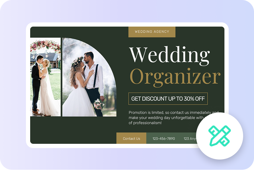 Stylish wedding design