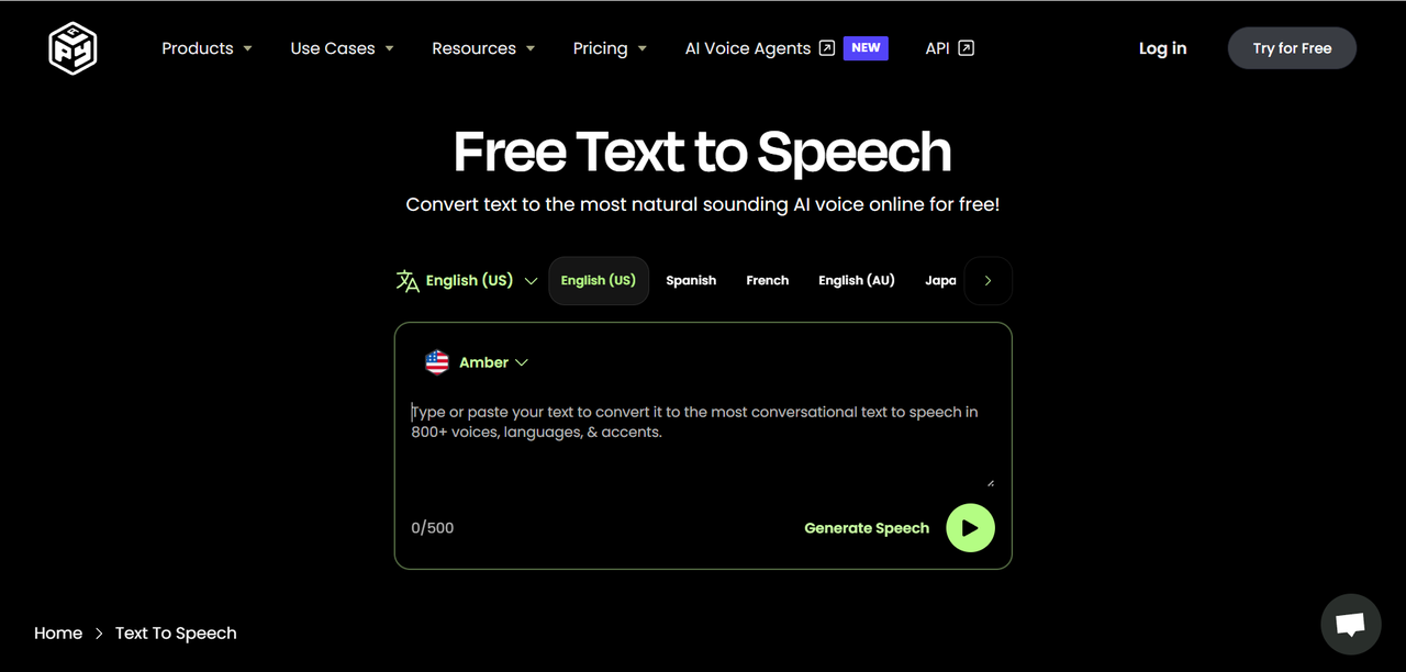 PlayHT: s text-till-tal-verktygsgränssnitt