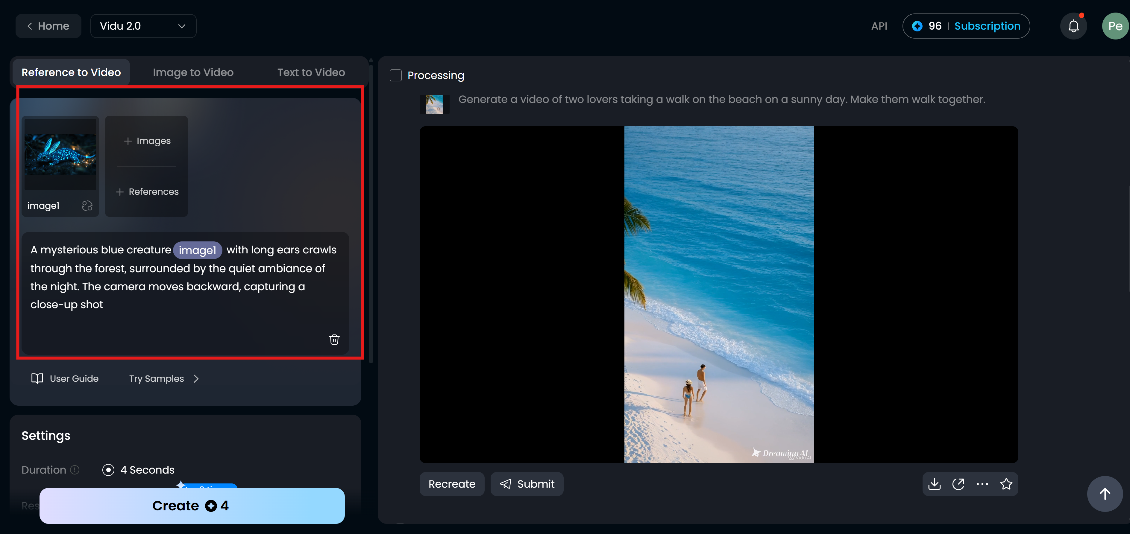 AI Vidu: imagen a video