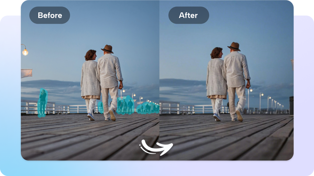 Removing objects with AI in the CapCut