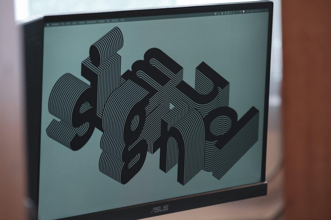 A futuristic graphic design with abstract shapes and video editing icons