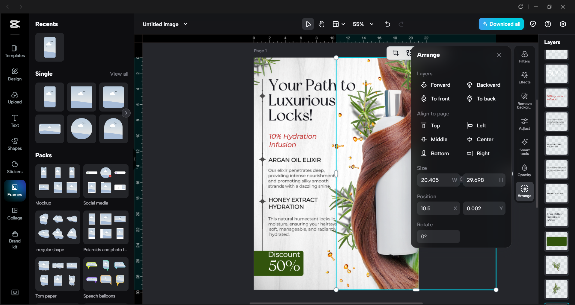 Interface van de CapCut desktopvideobewerker - een snelle manier om flyers te maken