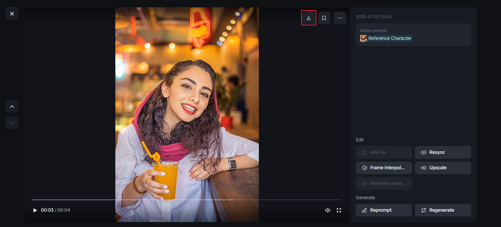 Save your talking video