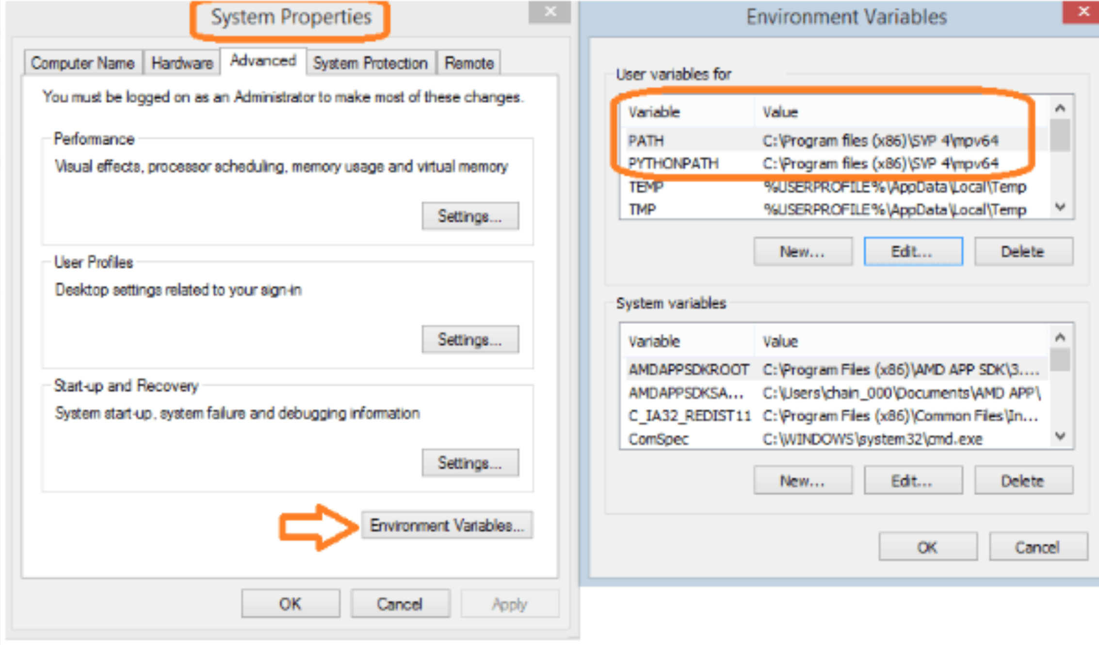 Adding SVP path to the system environment