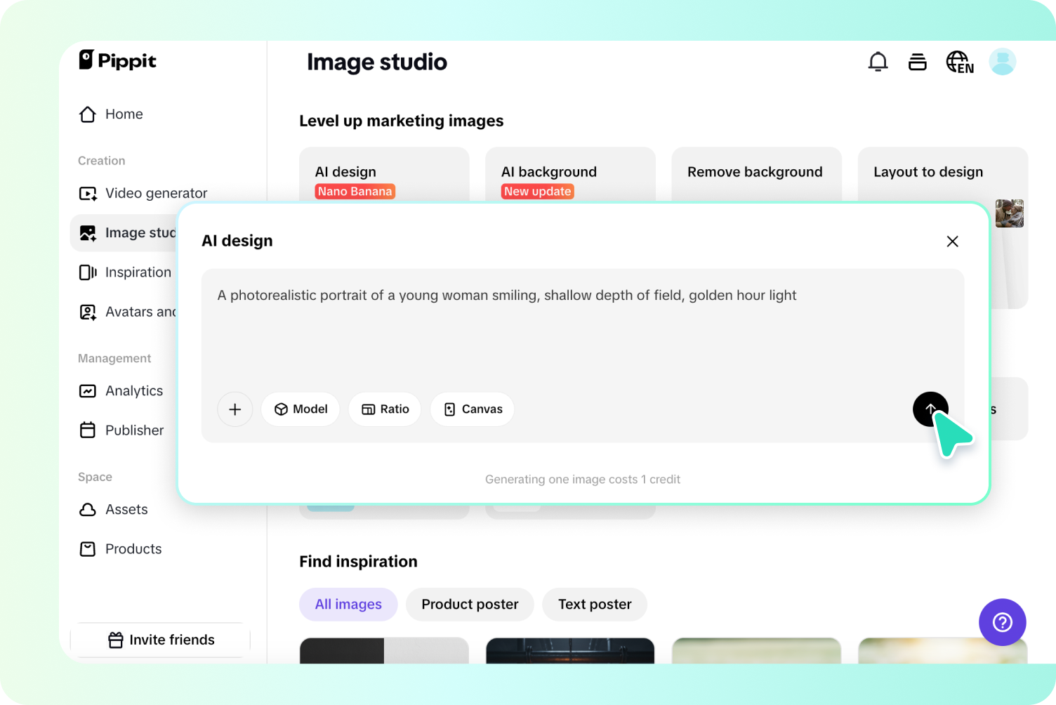 Enter prompt and generate
