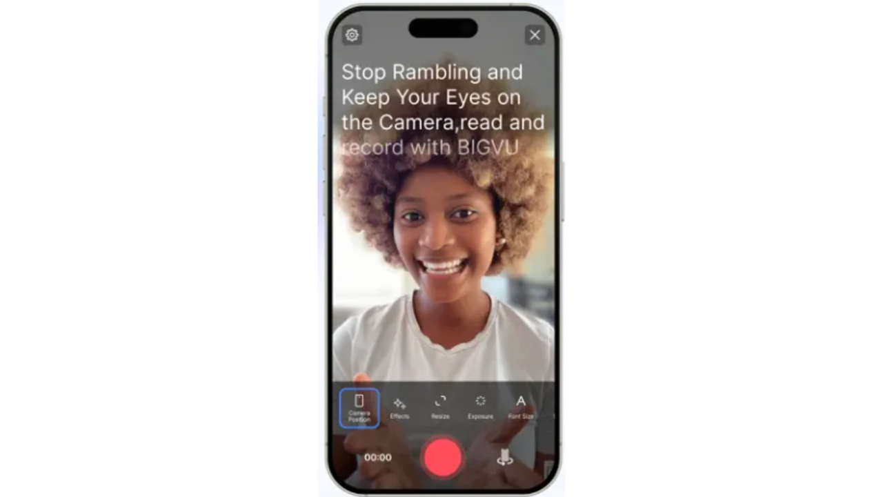 free teleprompter app - BIGVU