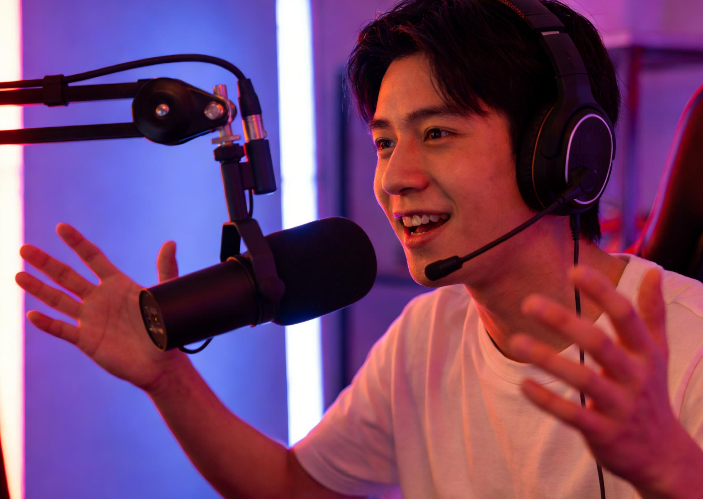 Generate a voiceover audio of a male gamer speaking in an energetic, engaging tone
