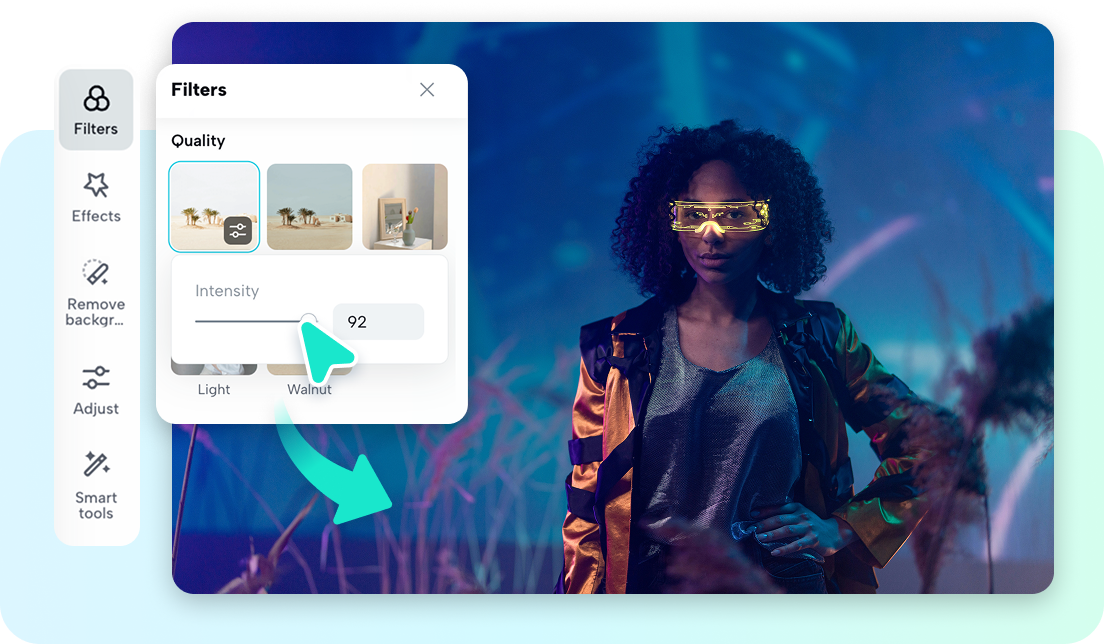 effects and filters in Pippit 