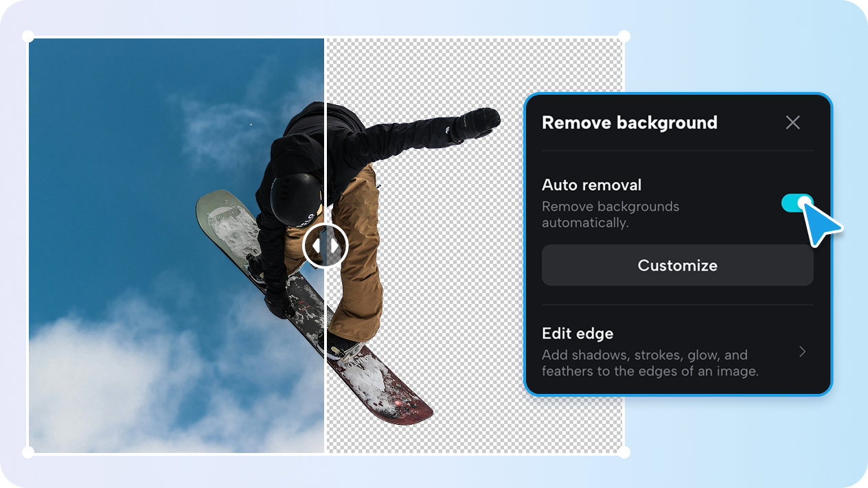AI-powered and customizable background removal in CapCut