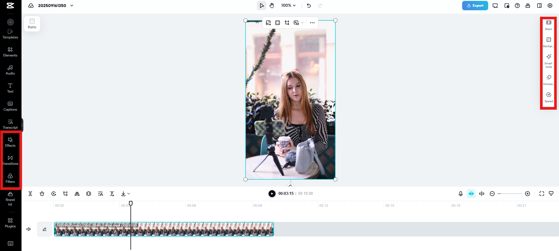 Export video