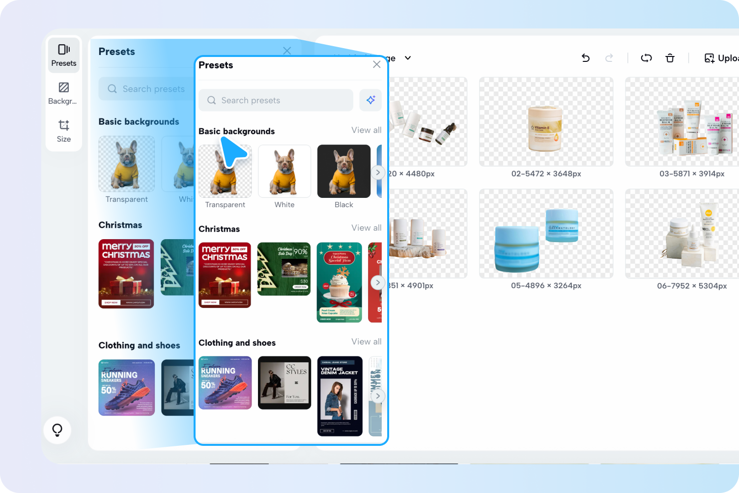 Removing images background