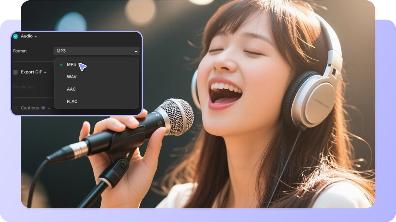 Export tracks in multiple formats