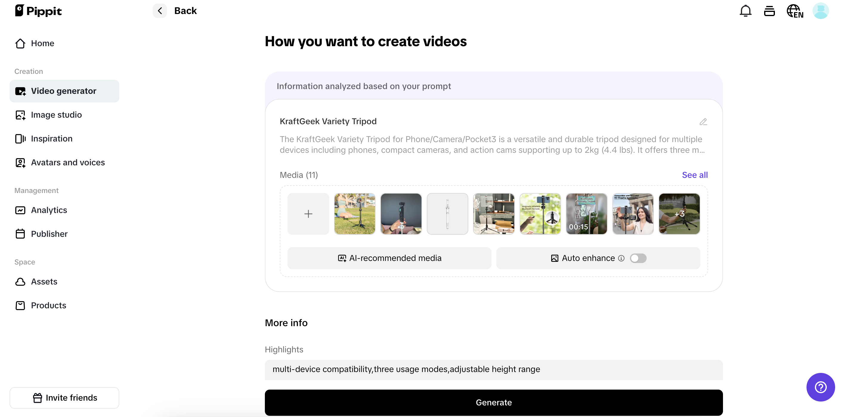 Customize video settings