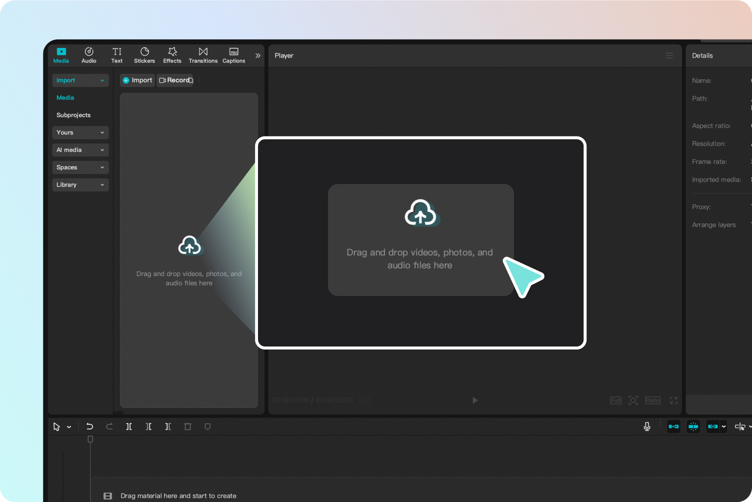 Import audio files