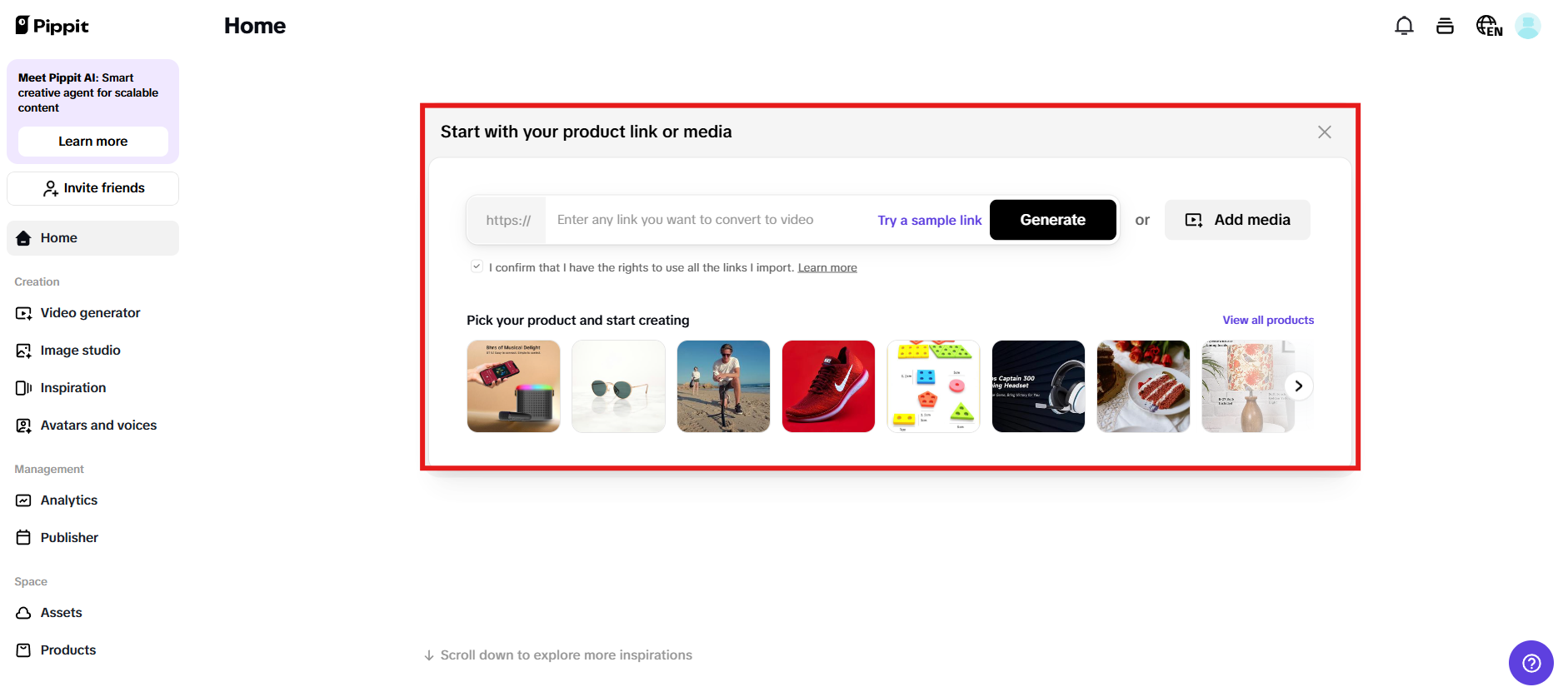 One-click vide generation